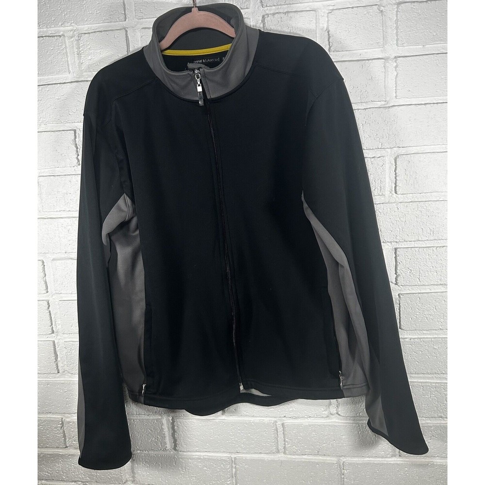 BMW Motorrad Jacket Womens XL Black Gray Outdoors Full Zip Fleece Coat